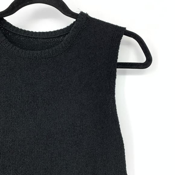 Unbranded Split Side Sweater Vest Tank Top Womens Size Small Black - Picture 3 of 6